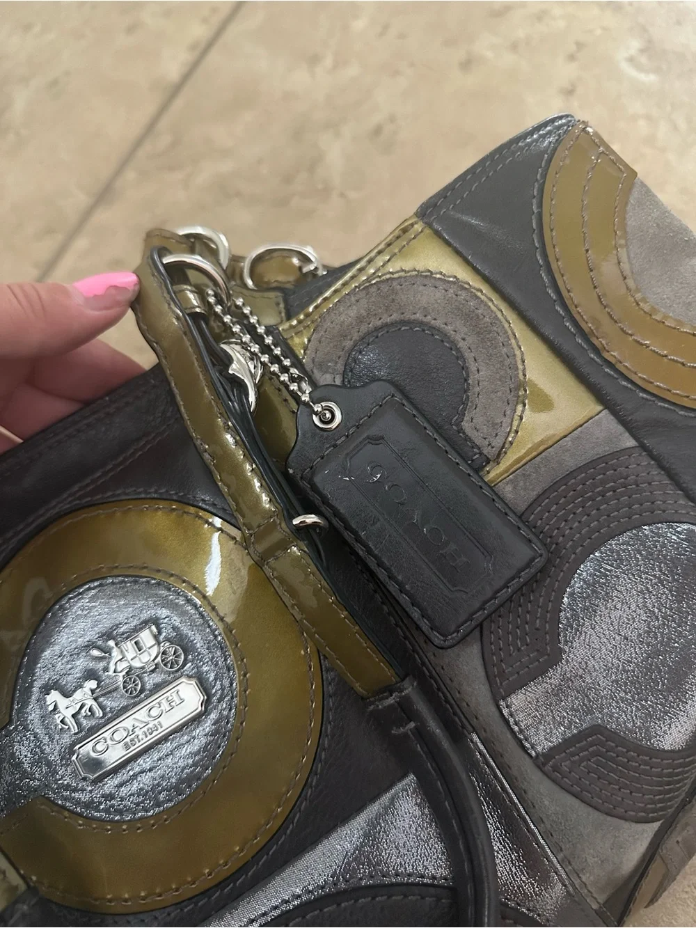 VINTAGE COACH MAGGIE TOTE BAG